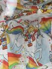 Vintage 1983 Rainbow Brite Full Fitted Sheet Bedding USA Bright