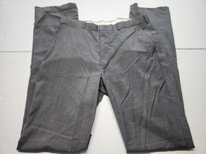 Mens Polo Ralph Lauren Grey Lightweight Wool Flat Front Dress Pants 34 Unhemmed - Imagen 1 de 9