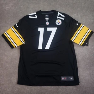 Mike Wallace Pittsburgh Steelers Jersey Mens Sz XL Black Yellow #17 Nike PT5 - Picture 1 of 10