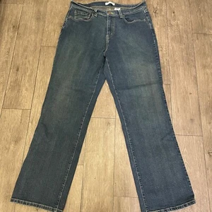 Levis 550 Relaxed Bootcut Stretch Women's Blue Jeans Size 16 M x 30.5 - Picture 1 of 7