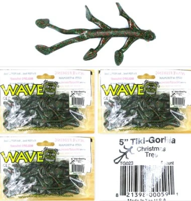 (3) Paquetes sin abrir Plásticos Ondulados 5" Tiki-Gorila Árbol de Navidad Nuevo Foto 1 de 4