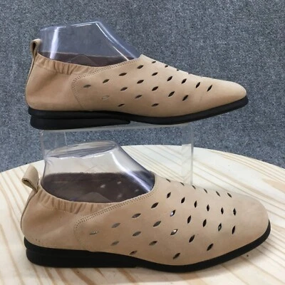 Liz Flex Shoes Womens 9.5 M Cherie Loafers Flats Comfort Brown Leather Slip On - Image 1 of 4