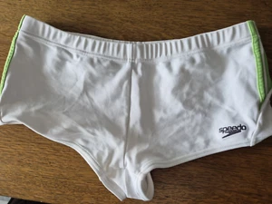 Vintage/Retro Mens Speedo Swim Briefs/Trunks White Size XL 35" Waist Used VGC - Imagen 1 de 8