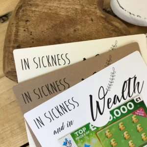 Scratch Card Holder. Lottery Ticket Wallet. Wedding Favour. Personalised Favor - Picture 1 of 8