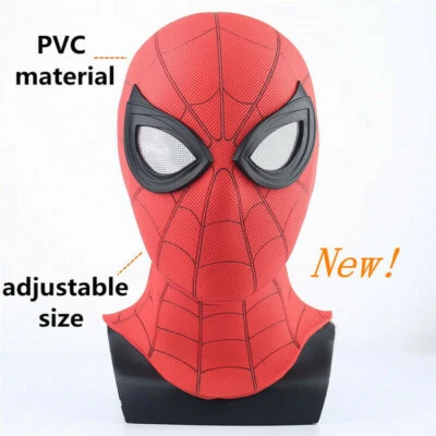 Cosplay Spider Man Homecoming Mask Superhero Peter Parker Spiderman Mask PVC - Image 1 of 4