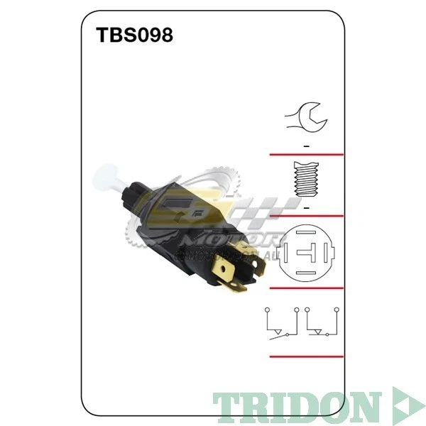 INTERRUPTOR DE LUZ DE FRENO TRIDON PARA DAEWOO MATIZ 10/99-01/05 0,8 L (F8CV) SOHC 6VTBS098 Foto 1 de 1