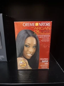 Creme of Nature Argan Oil No Lye Relaxer Super For Course Thick Hair Texture - Picture 1 of 1