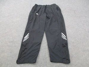 Adidas Sweatpants Mens Extra Large Black White Active Ankle Zip Windbreaker - Picture 1 of 10