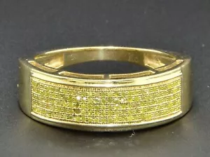 Gelber Diamant Verlobung Ehering Herren 10K Gelbgold Rosa Ring 1/3 Karat - Bild 1 von 6