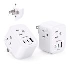 【2 Pack】 US to Japan Plug Adapter, Type A Travel Power with 3 Outlets, 3 USB ...