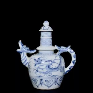 Beautiful Chinese Hand Painting Blue&white Porcelain Dragon Teapot - Picture 1 of 9