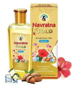 Navratna Gold Ayurvedic Oil Oil, 200 ml FREE DELIVERY - Picture 1 of 3