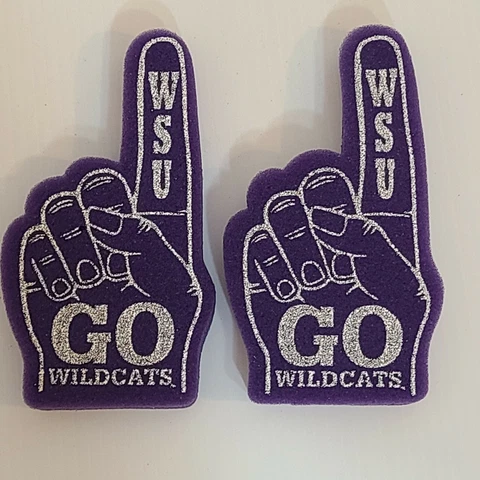 Set 2 Florida Gators #1 Finger foam  purple white 6" Cover
