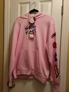 Hello Kitty Crewneck Pullover Sweatshirt Hoodie Size Medium Pink New 2024 - Picture 1 of 6