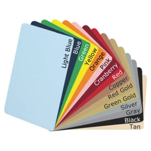 Premium ISO White & Coloured PVC Plastic HI-Co Magnetic Strip ID Card 14 Colours - Picture 1 of 16