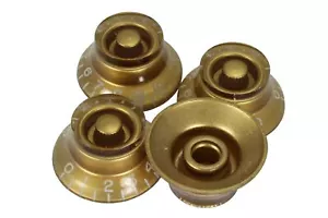 Gold Glocke Hutknöpfe 4er-Pack für Gibson Gitarren mit US feinen Splines - Bild 1 von 3