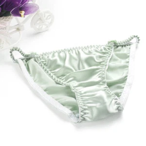 Bikinis Underwear For Girls Years 10-12 Solid Silk Panties 100% Silk Briefs - Picture 1 of 21