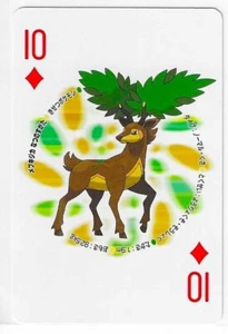 WHITE 54 ZEKROM DECK Pokemon Japanese Poker Playing Card 10 OF DIAMONDS Mint - Picture 1 of 2