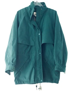 Vintage Eddie Bauer Gore-Tex Damen M Regenjacke belüftet Windbreaker Anorak dunkelgrün - Bild 1 von 20