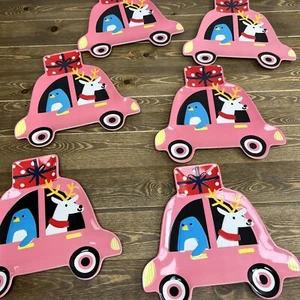 6 Wondershop Kid Kind Weihnachten Melamin Teller Auto Pinguin Rentier Zielscheibe - Bild 1 von 7