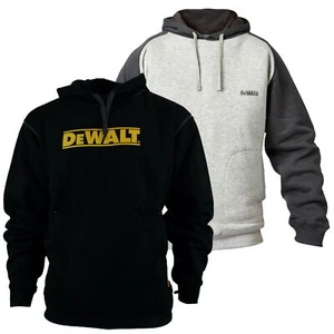Mens DeWalt Work Wear Warm Hooded Sweat Shirt Jumper Sizes M to XXL - Picture 1 of 5