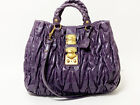 Miumiu 2Way Bag Shoulder Matelasse Purple Rn0476