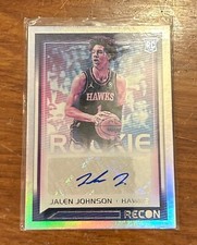 JALEN JOHNSON RC AUTO 2021-2022 Panini Recon Holo Rookie Autograph - Hawks/Duke