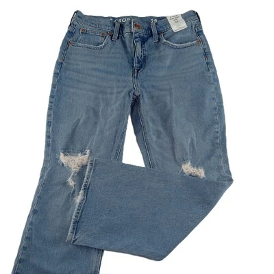 J. Crew 9" Billie Demi Boot Crop Jeans Women's Size 28 Light Wash Distressed - Image 1 of 4