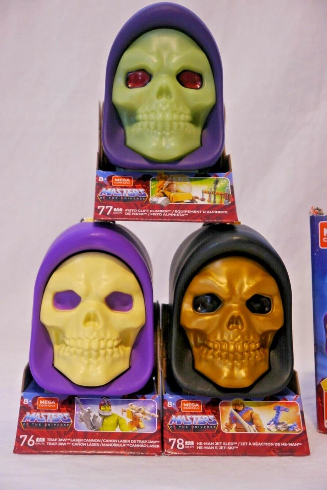 Mega Construx Masters Of The Universe Skeletor Skull Set Of 3, Brand New HTF - Image 1 of 4