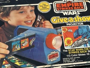 STAR WARS Give-A-Show Projector Original Box 1980 Kenner All 16 Slides Tested - Picture 1 of 24