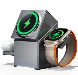 Wireless Charging Station, CubeTrick-X Qi2 15W Fast Charge, 3 in 1 Wireless C... - Picture 1 of 8