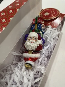 Christopher Radko “Gifts Galore 2024” Glass Ornament Poland Santa NEW Orig Box - Picture 1 of 12