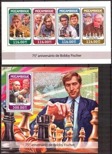 Robert Fischer - World Chess Champion - stamps - 2018 Mozambique MNH** Ant. - Picture 1 of 1