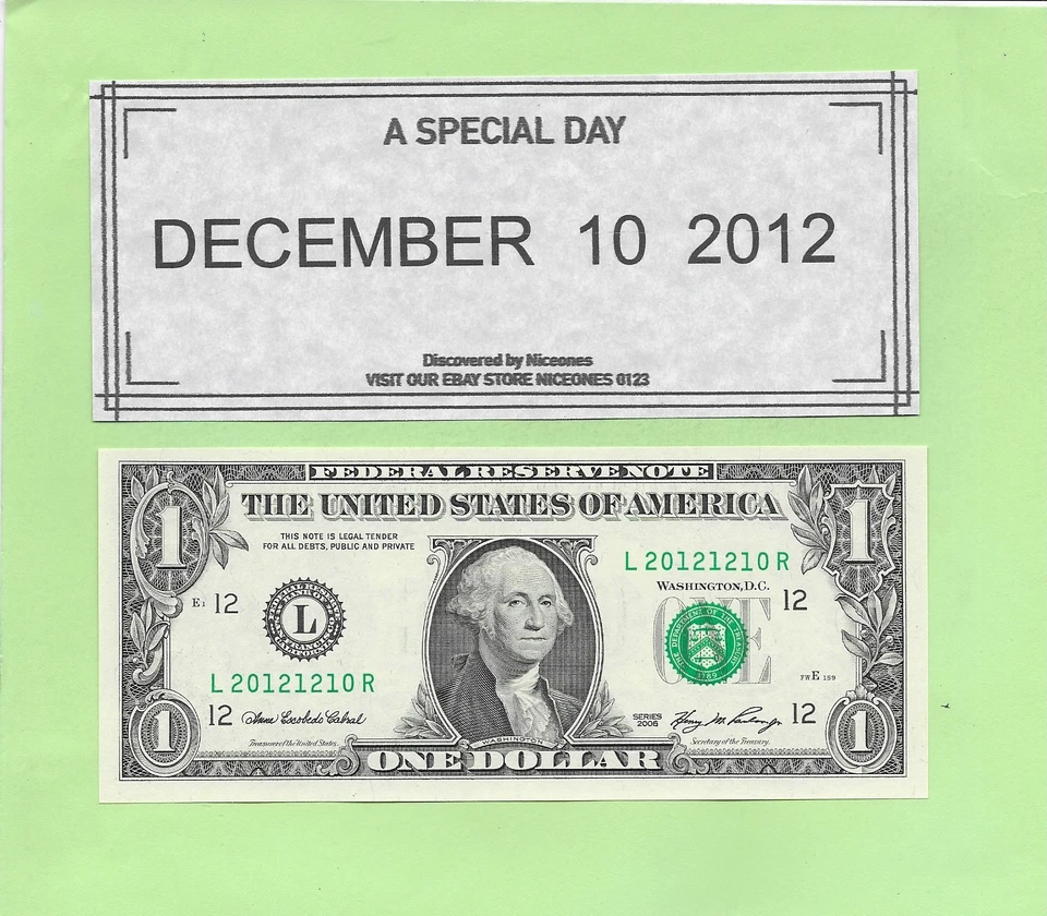 DECEMBER  10, 2012 .. 2006 ..UNCIRC   $1  L 2012 1210 R  .. BIRTHDAY NOTE - Image 1 of 1