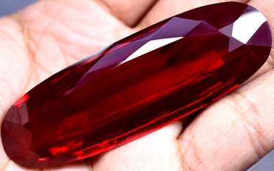 Natural 223.60 Ct Blood Red Ruby Mozambique GGL Certified Loose Gemstone - Image 1 of 4