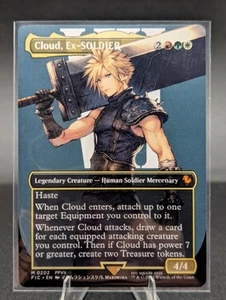 Cloud, Ex-Soldier Borderless Final Fantasy FIN Magic The Gathering MTG IN HAND - Picture 1 of 2