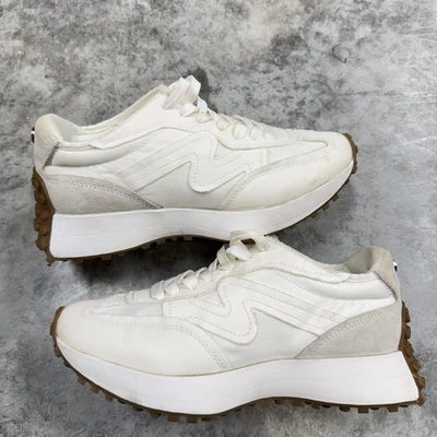 Steve Madden Shoes Womens Size 7.5 White Campo Gum Sole Platform Lug CAMP08S1 - Image 1 of 4