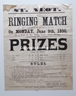1890 St. SAINT NEOT CHURCH BELLS RINGING MATCH  CORNWALL Campanology LISKEARD