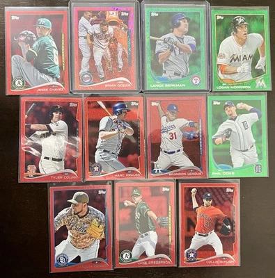 Láminas moteadas Topps 2013 rojas y verdes - 11 unidades, esmeralda/rojo Foto 1 de 3