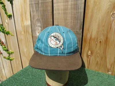 Vintage Starter MLB Florida Marlins Pinstripe Snapback Baseball Hat Cap - Image 1 of 4