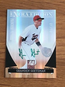 2011 Donruss Elite Franchise Futures Signatures Green #58 Granden Goetzman 01/10
