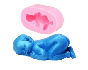 Stampo in silicone baby bambino neonato che dorme x resina gesso cioccolato - Imagen 1 de 2