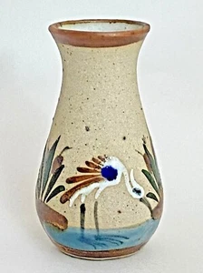 Vintage Tonala style bird sandstone bud vase 3 1/2” High - Picture 1 of 7