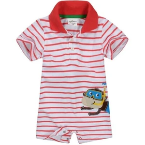 Baby Boy Romper Summer Short Sleeve Jumpsuit Cotton Newborn One-Piece Bodysuit - Picture 1 of 2