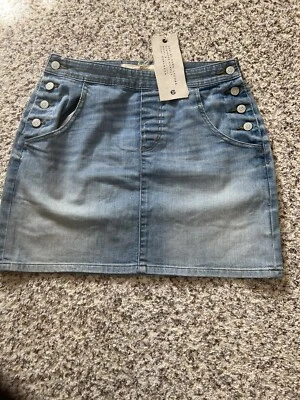 Marc Jacobs Nueva Falda Corta Línea A Denim Talla 6 Azul Lavado Claro Jean $178 Foto 1 de 4