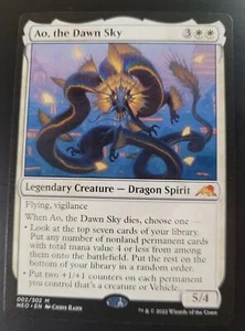 Ao, the Dawn Sky 2 Magic The Gathering Kamigawa: Neon Dynasty (NEO) Mythic casi nuevo - Imagen 1 de 2