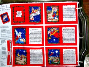BOOK OF CHRISTMAS CAROLS Fabric Traditions approx 8.5x10.5 finished (sew rm#3 - Picture 1 of 3
