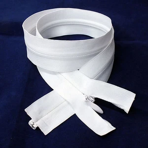 Extra Strong Invisible Zipper #5, 1 Way Separating End, 28" #5 White #501 - Picture 1 of 5
