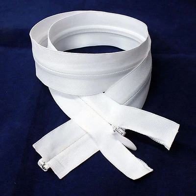Extra Strong Invisible Zipper #5, 1 Way Separating End, 28" #5 White #501 - Image 1 of 4
