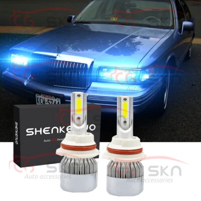 For LINCOLN Town Car 1990-2002 - 2X 9007 HB5 8000K LED Headlight Bulb Hi/Lo BEAM - Image 1 of 4